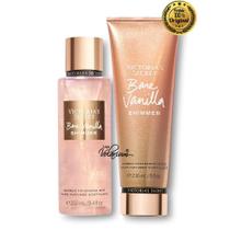 Kit Victoria Secret Vanilla Shimmer Com Brilho Creme Hidratante e Colonia Original