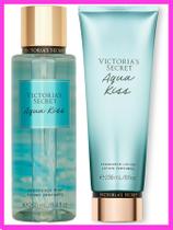 Kit Victorias Secret Aqua Kiss Body Splash e Creme Hidratante Original