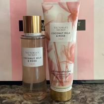 kit victorias secret body splash 250ml + lotion 236ml - coconut milk e rose - calm