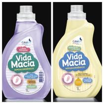 Kit vida macia 1 litro: 1 lava roupas e 1 amaciante