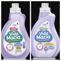 Kit vida macia 1 litro: 1 lava roupas e 1 amaciante Kit vida macia 1 litro: 1 lava roupas e 1 amaciante