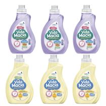 Kit vida macia: 3un lava roupas 1l + 3un amaciante camomila 1l Kit vida macia: 3un lava roupas 1l + 3un amaciante camomila 1l