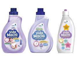 Kit Vida Macia. Amaciante 1L, Lava Roupa 1L e Tira Manchas 500ml