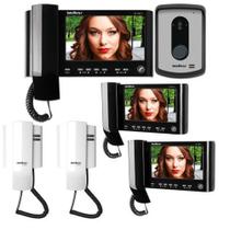 Kit Vídeo Porteiro Color IV 7010 HS + 2 Extensões Vídeo IV 7000 HS IN + 2 Extensões Áudio IV 7000 EA Intelbras