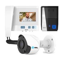 Kit Video Porteiro com Tela e 2 Câmeras Externas Com Visão Noturna HDL Kit Video Porteiro com Tela e 2 Câmeras Externas Com Visão Noturna HDL