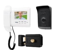 kit Video Porteiro intelbras + fechadura fx 500 Completo