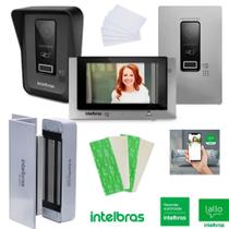 Kit Vídeo Porteiro Wifi Allo Wt7 C Fechadura Magn Fe 20150