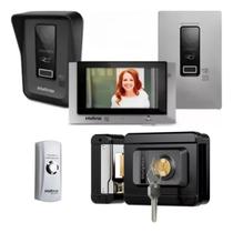 Kit Vídeo Porteiro Wifi Allo Wt7 Fechadura Fx 1500 Preta