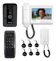 Kit Videoporteiro IVR 7 ID com Fechadura Digital FD 1000, Acesso por Senha e Tag