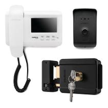 Kit Videoporteiro Residencial Intelbras IVR 4 com Fechadura Elétrica FX 500