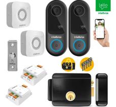 Kit Videoporteiro WiFi Intelbras IVW 3000 com 2 Pontos de Entrada e Fechadura Elétrica