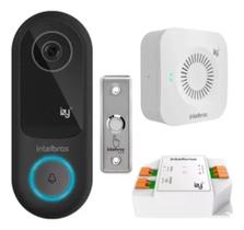 Kit Videoporteiro WiFi Intelbras IVW 3000 com Campainha e Botoeira Sem Fio
