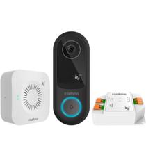Kit Videoporteiro WiFi Intelbras IVW 3000 com Campainha e Relé Sem Fio