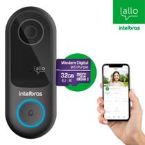 Kit Videoporteiro WiFi Intelbras IVW 3000 com Cartão SD 32GB para Segurança