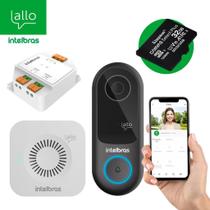Kit Videoporteiro WiFi Intelbras IVW 3000 com Fechadura Remota e Campainha Sem Fio