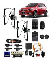 Kit Vidro Eletrico Agile 2009 2010 Dia Trava Alarme Canivete