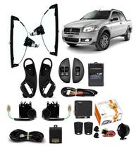 Kit Vidro Eletrico Antiesmagamento Strada 2 pt Trava Alarme