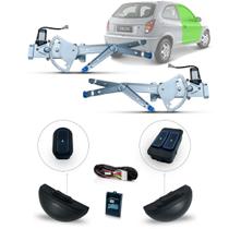Kit Vidro Eletrico Celta 2p 2008 Botão Ultraled Azul