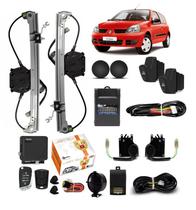 Kit Vidro Eletrico Clio 2 Portas 1999 2000 2001 2002 2003 2004 2005 + Trava Alarme canivete