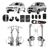 Kit vidro eletrico corsa 02 completo 4p - alt. c/sub do celta Kit vidro eletrico corsa 02 completo 4p - alt. c/sub do celta