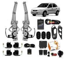 Kit Vidro Eletrico Corsa Sedan Super 4 P Dian Trava + Alarme - Sp. Reposições