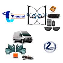 Kit Vidro Elétrico Ducato Botões Alternativos Antiesmagamento + Kit Trava
