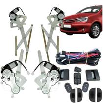 Kit vidro eletrico etios 12/ - alt. c/sub do celta - completo - azul