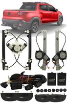Kit Vidro Elétrico Fiat Nova Strada 2020 2021 4 Portas Completo Dianteiro e Traseiro Sensorizado - Autopac