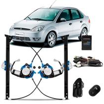 Kit Vidro Elétrico Fiesta Portas Dianteira 2002 + Kit Trava Kit Vidro Elétrico Fiesta Portas Dianteira 2002 + Kit Trava