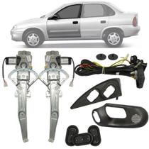 Kit Vidro Elétrico Gm Corsa Classic Sedan Hatch 4 Portas Dianteiro Sensorizado Positron