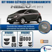 Kit Vidro Elétrico HB20 4 Portas Dianteiro Botão Alternado Antiesmagamento