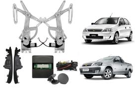 Kit Vidro Eletrico Novo Corsa Dianteiro Montana Sensorizado