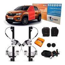 Kit Vidro Elétrico Renault Kwid 4 Portas Dianteira + Kit Trava - TRAGIAL