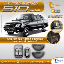 Kit Vidro Elétrico S10 2/4 Portas Dianteira Botão Alternado