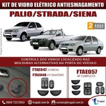 Kit Vidro Elétrico Siena Fire 4 Portas Dianteira Alternativos + Kit Trava