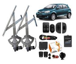 Kit Vidro Eletrico Toyota Etios Sedan Hatch 4 p Dian+ Alarme Kit Vidro Eletrico Toyota Etios Sedan Hatch 4 p Dian+ Alarme