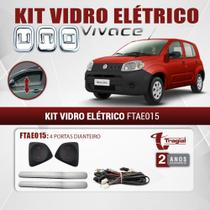 Kit Vidro Elétrico Uno Vivace 4 Portas 2010 em diante Dianteira Cinza
