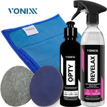 Kit Vidro Riscado Opty e Revelax Vonixx Revelador de Hologramas Polidor para Vidros