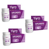 Kit Vigora Plus AZ Com 3 Unidades De 60 Cápsulas Gelatinosas Cada