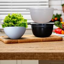 Kit Vikterm 2 Bacias com tampa + 1 Saladeira