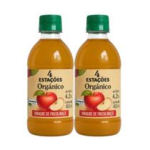 Kit Vinagre De Maçã Orgânico 4,2% Acidez - 4 Estações 2 Unidades 450ml Kit Vinagre De Maçã Orgânico 4,2% Acidez - 4 Estações 2 Unidades 450ml