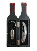 Kit Vinho 3 Peça Abridor Saca Rolha Tampa Anel Forma Garrafa - Clink Kit Vinho 3 Peça Abridor Saca Rolha Tampa Anel Forma Garrafa - Clink