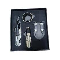 Kit Vinho 4 Peças em Metal Onyx Trade Kit Vinho 4 Peças em Metal Onyx Trade
