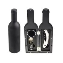 Kit Vinho: Abridor Saca Rolha Colar Corta Pingo Case Garrafa