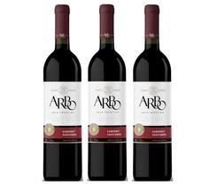 Kit Vinho Arbo Cabernet Sauvignon Tinto Seco 750ml 3unidades