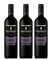 Kit vinho bordo seco dom bosco 750ml 3un