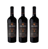 Kit Vinho Casa Perini Solidário Cabernet e Merlot 750ml 3uni