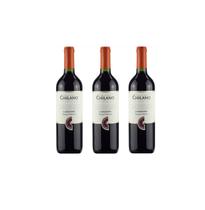 Kit Vinho Chilano Carménère Tinto Meio Seco Chileno 750ml 3u