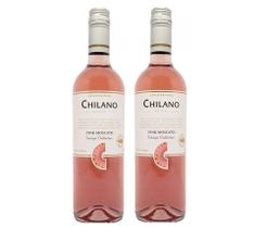 Kit Vinho Chilano Pink Moscato Rosé Suave 750ml 2 unidades Kit Vinho Chilano Pink Moscato Rosé Suave 750ml 2 unidades