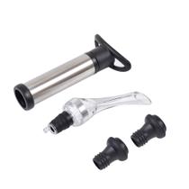 Kit Vinho com Bomba a Vácuo e Aerador Wine Collection em Aço Inox Kenya Preto Kit Vinho com Bomba a Vácuo e Aerador Wine Collection em Aço Inox Kenya Preto